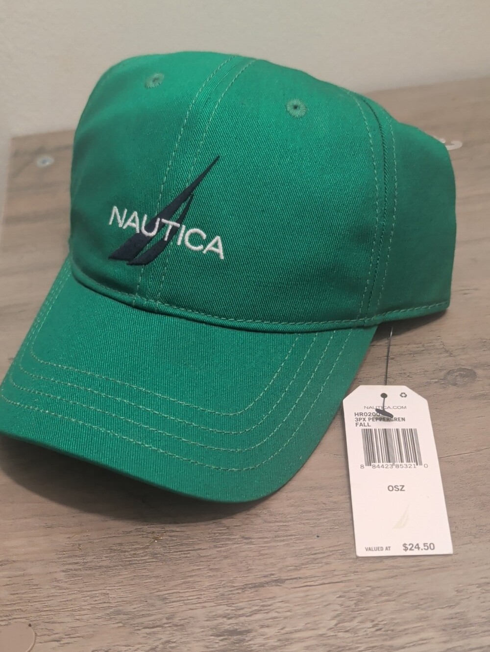 Nautica Emerald Green Embroidered Sail Cap